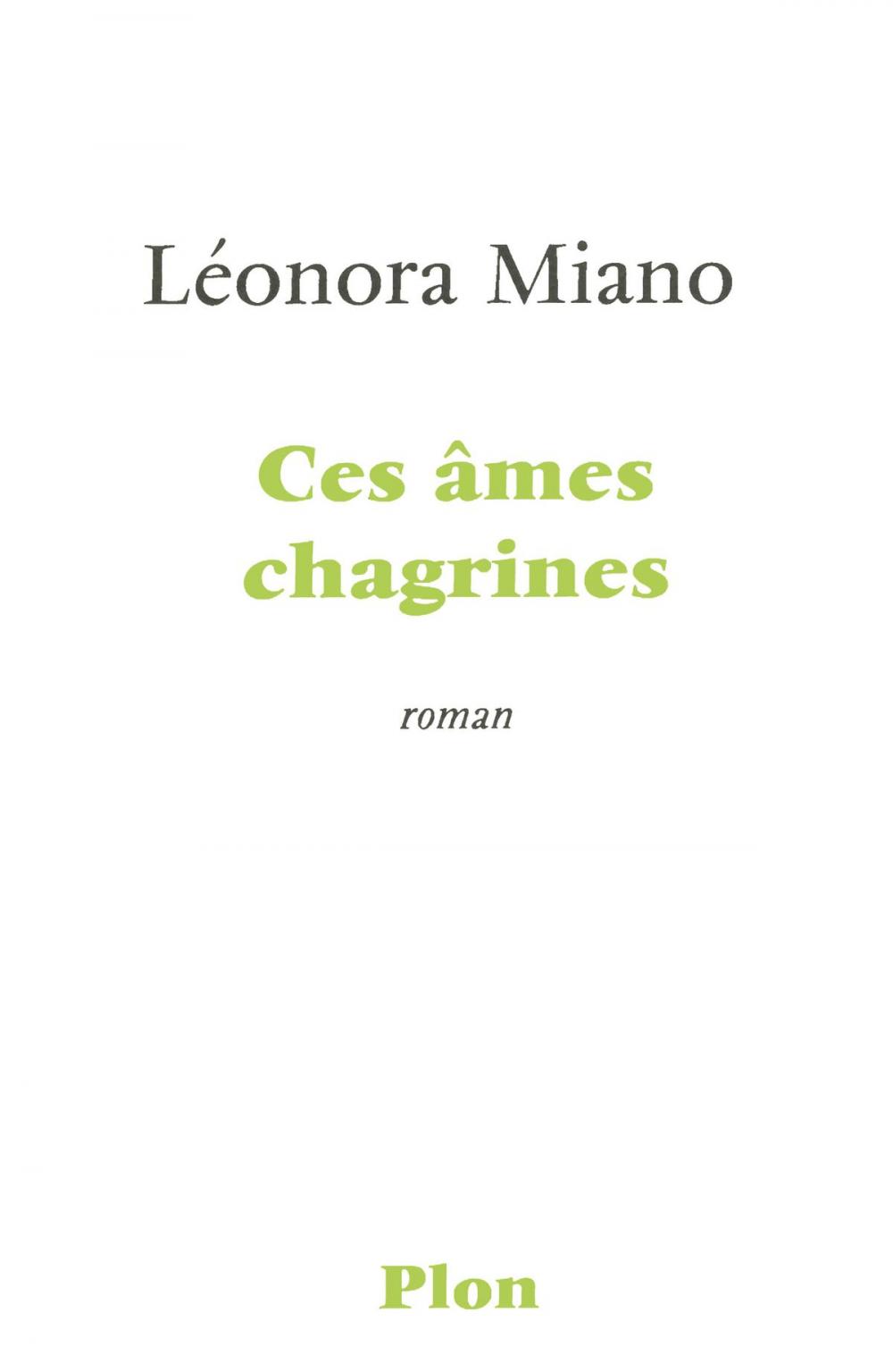 Big bigCover of Ces âmes chagrines
