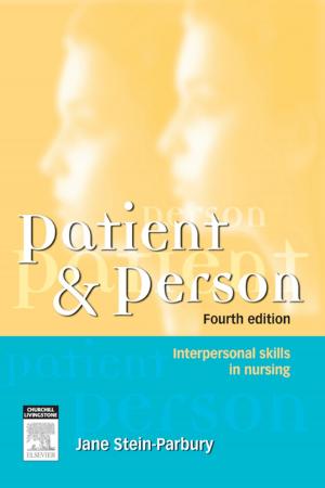 Cover of the book Patient and Person by Jerome Sarris, ND (ACNM), MHSc HMed (UNE), Adv Dip Acu (ACNM), Dip Nutri (ACNM), PhD (UQ), Jon Wardle, ND (ACNM), MPH, PhD (UQ)
