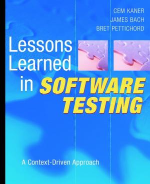 Cover of the book Lessons Learned in Software Testing by William B. Rouse