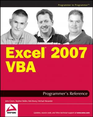 Cover of the book Excel 2007 VBA Programmer's Reference by Jeff Archer, Steven Cantrell, Steven L. Holtzman, Jilliam N. Joe, Cynthia M. Tocci, Jess Wood