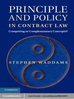 Cover of the book Principle and Policy in Contract Law by Dr Robert H. Stolt, Professor Arthur B. Weglein