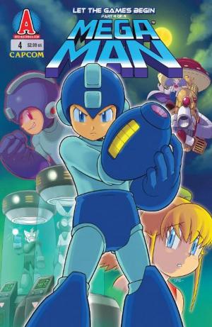 Cover of the book Mega Man #4 by Script: Hal Litson, George Gladir; Art: Bill Galvan, Jim Amash, Barry Grossman, Fernando Ruiz and Al Nickerson; Cover by Fernando Ruiz