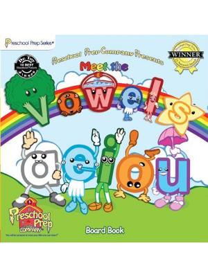 Book cover of Meet the Vowels Board Book