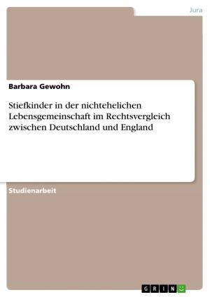 Cover of the book Stiefkinder in der nichtehelichen Lebensgemeinschaft im Rechtsvergleich zwischen Deutschland und England by Anonym