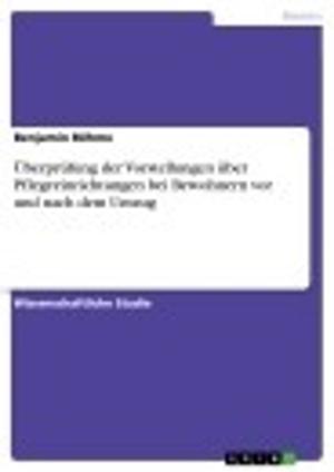 Cover of the book Überprüfung der Vorstellungen über Pflegeeinrichtungen bei Bewohnern vor und nach dem Umzug by Toralf Lindner