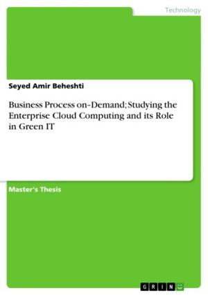 Cover of the book Business Process on-Demand; Studying the Enterprise Cloud Computing and its Role in Green IT by Nicholas Sunday