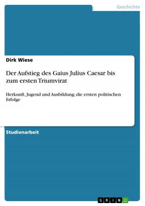 Cover of the book Der Aufstieg des Gaius Julius Caesar bis zum ersten Triumvirat by Niklas Jung