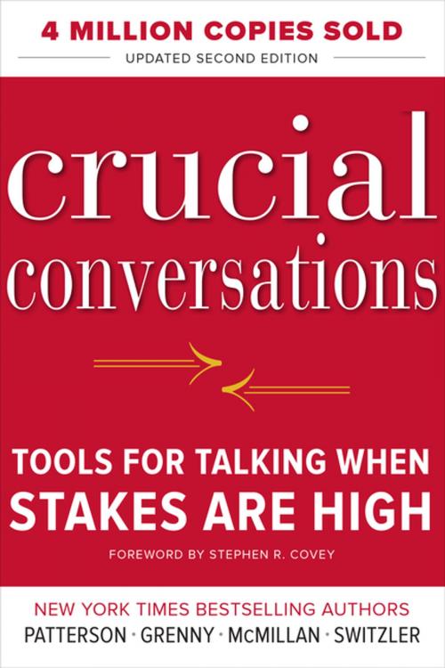 Cover of the book Crucial Conversations Tools for Talking When Stakes Are High, Second Edition by Kerry Patterson, Joseph Grenny, Ron McMillan, Al Switzler, McGraw-Hill Education