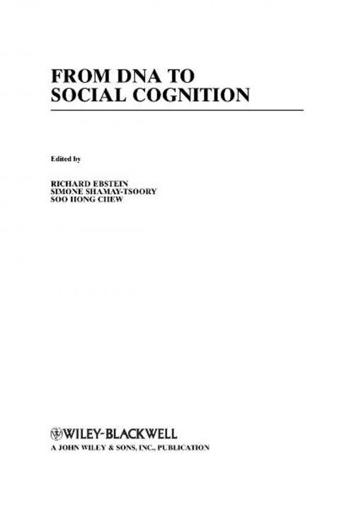 Cover of the book From DNA to Social Cognition by , Wiley