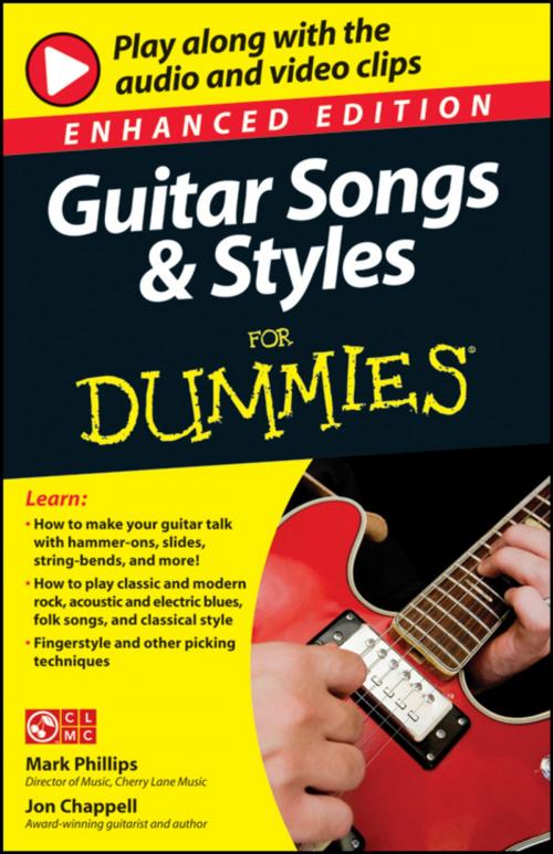 Cover of the book Guitar Songs and Styles For Dummies, Enhanced Edition by Mark Phillips, Jon Chappell, Wiley