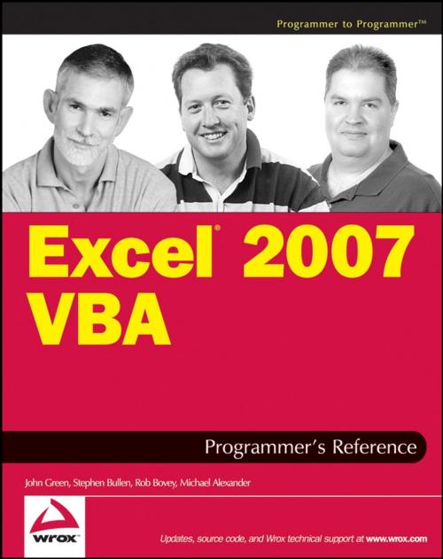 Cover of the book Excel 2007 VBA Programmer's Reference by John Green, Stephen Bullen, Rob Bovey, Michael Alexander, Wiley