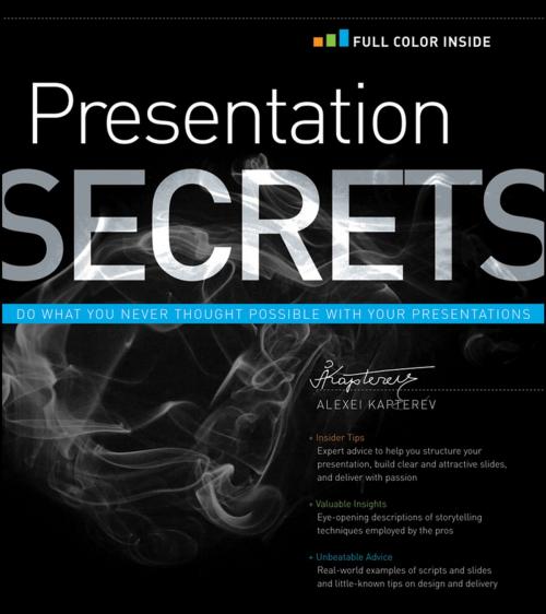 Cover of the book Presentation Secrets by Alexei Kapterev, Wiley