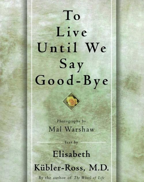 Cover of the book TO LIVE UNTIL WE SAY GOOD BYE by Elisabeth Kübler-Ross, Scribner