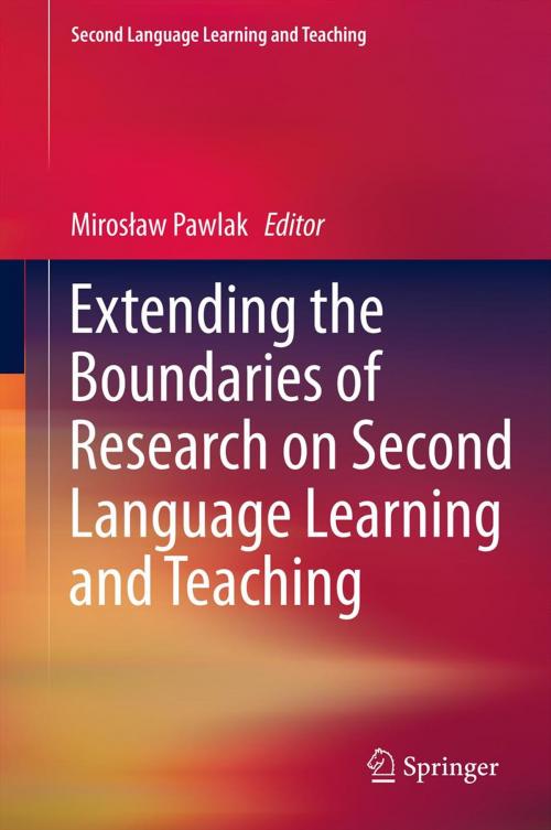 Cover of the book Extending the Boundaries of Research on Second Language Learning and Teaching by Mirosław Pawlak, Springer Berlin Heidelberg