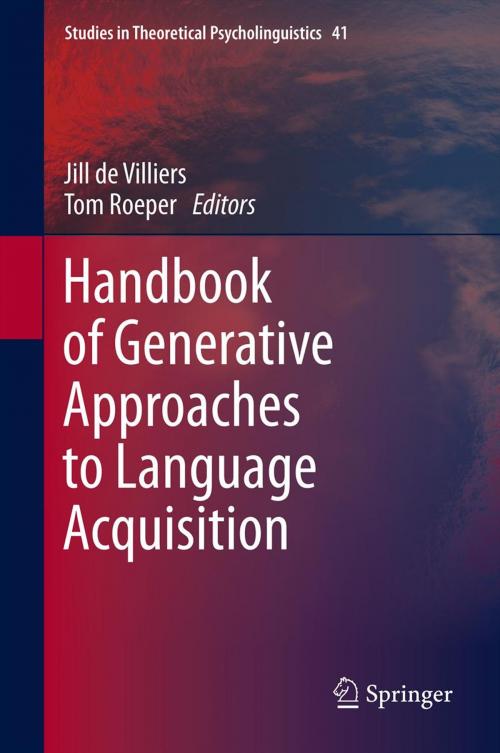 Cover of the book Handbook of Generative Approaches to Language Acquisition by , Springer Netherlands