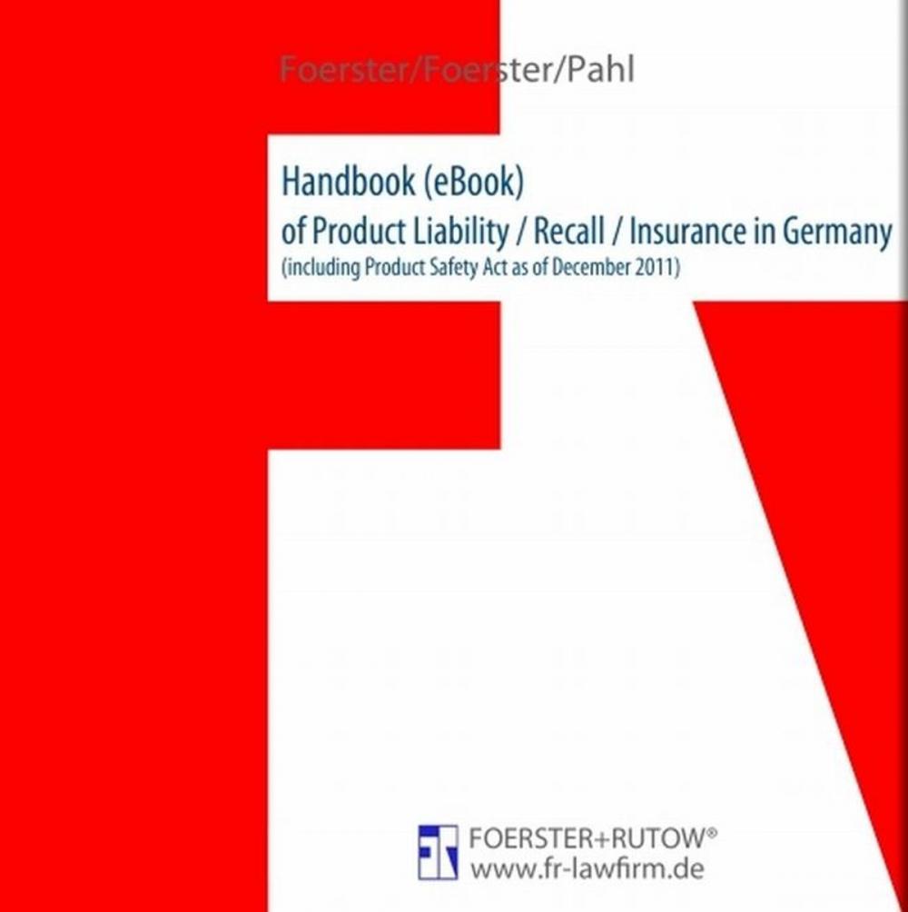 Big bigCover of Handbook of Product Liability / Recall / Insurance in Germany