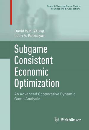 Cover of the book Subgame Consistent Economic Optimization by Antonio Romano