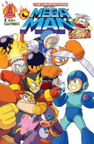 Cover of the book Mega Man #8 by Script: Paul Kupperberg ART: Fernando Ruiz, Tim Kennedy and Pat Kennedy Cover by Norm Breyfogle