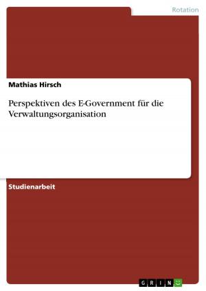 Cover of the book Perspektiven des E-Government für die Verwaltungsorganisation by Lilli Fröse