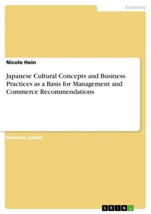 Cover of the book Japanese Cultural Concepts and Business Practices as a Basis for Management and Commerce Recommendations by Jessika Voits