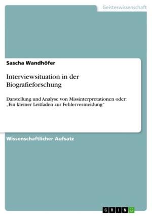 Cover of the book Interviewsituation in der Biografieforschung by Tamara Schaub