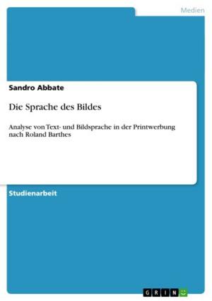 Cover of the book Die Sprache des Bildes by Eric Jänicke