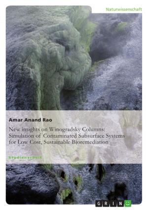 Cover of the book New insights on Winogradsky Columns: Simulation of Contaminated Subsurface Systems for Low Cost, Sustainable Bioremediation by Anonymous