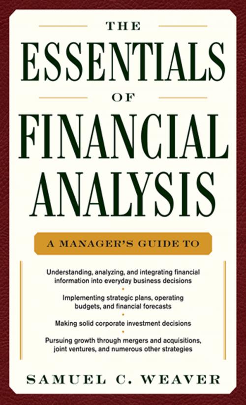 Cover of the book The Essentials of Financial Analysis by Samuel C. Weaver, McGraw-Hill Education
