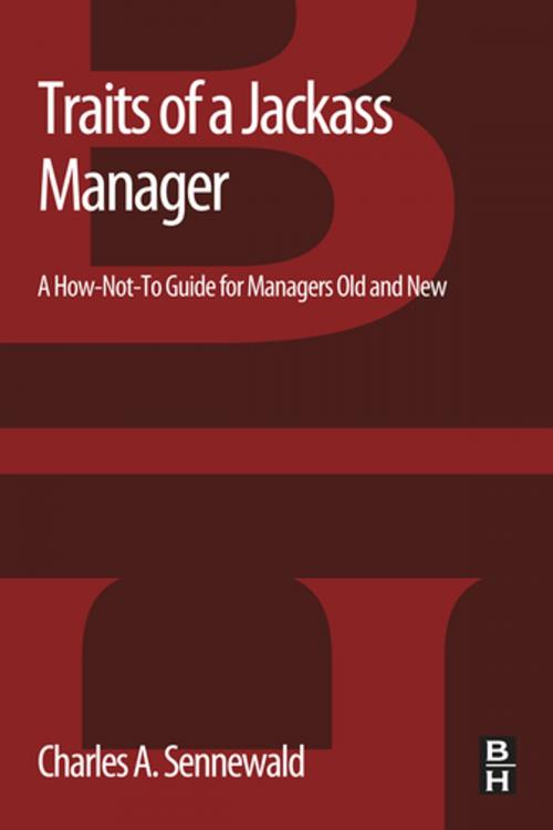 Cover of the book Traits of a Jackass Manager by Charles A. Sennewald, CPP, Elsevier Science