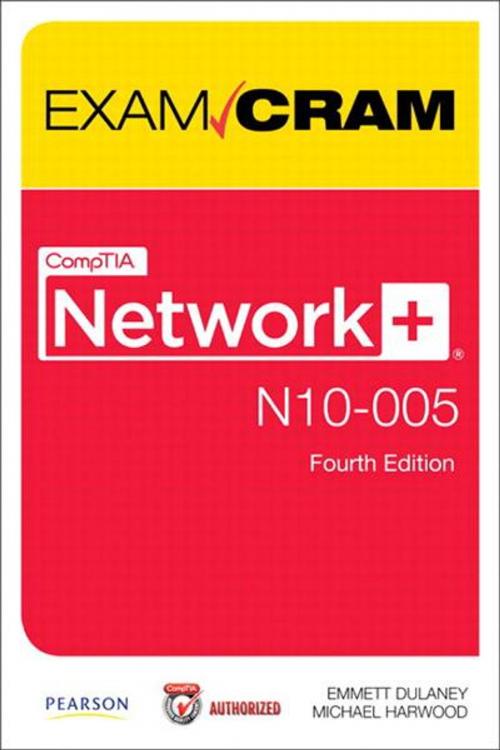 Cover of the book CompTIA Network+ N10-005 Exam Cram by Emmett Dulaney, Michael Harwood, Pearson Education