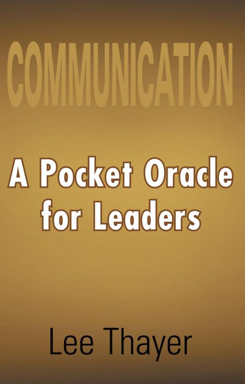 Cover of the book Communication by Lee Thayer, Xlibris US