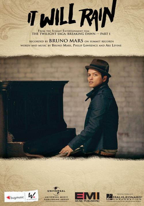 Cover of the book It Will Rain by Bruno Mars, Hal Leonard