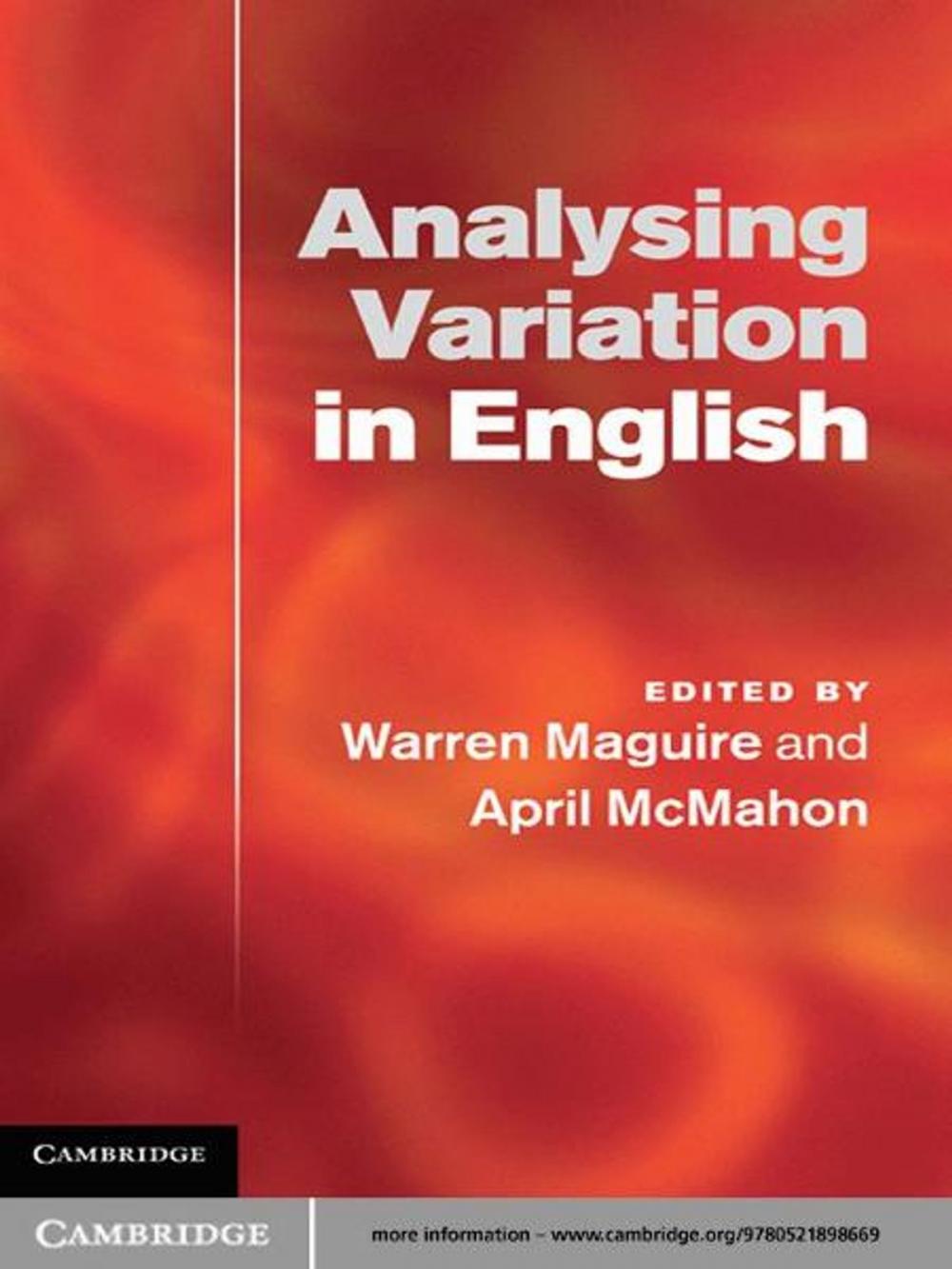 Big bigCover of Analysing Variation in English