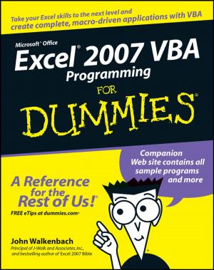 Cover of the book Excel 2007 VBA Programming For Dummies by 
