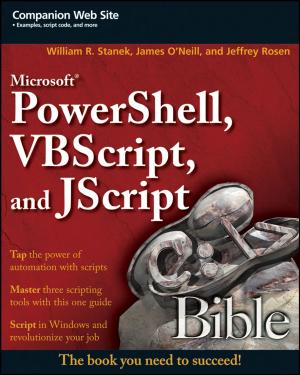 Cover of the book Microsoft PowerShell, VBScript and JScript Bible by Bernard Stiegler