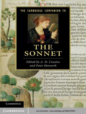 Cover of the book The Cambridge Companion to the Sonnet by Anna Harwell Celenza