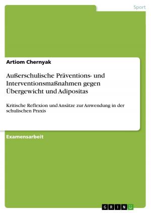 Cover of the book Außerschulische Präventions- und Interventionsmaßnahmen gegen Übergewicht und Adipositas by Simon Gonser