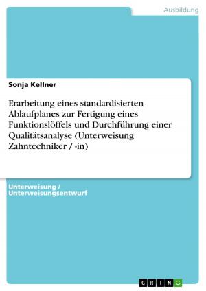 Cover of the book Erarbeitung eines standardisierten Ablaufplanes zur Fertigung eines Funktionslöffels und Durchführung einer Qualitätsanalyse (Unterweisung Zahntechniker / -in) by Achim Zeidler