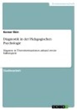 Cover of the book Diagnostik in der Pädagogischen Psychologie by Jonathan Cordero