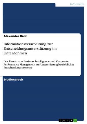 Cover of the book Informationsverarbeitung zur Entscheidungsunterstützung im Unternehmen by Alexander Lang