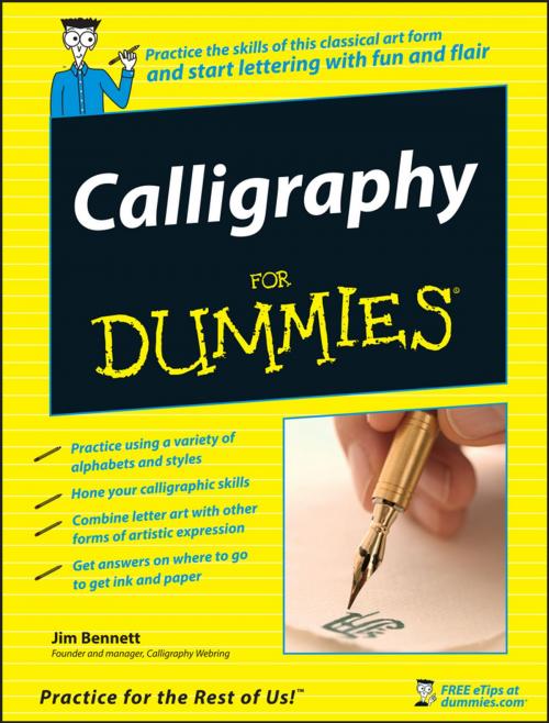 Cover of the book Calligraphy For Dummies by Jim Bennett, Wiley