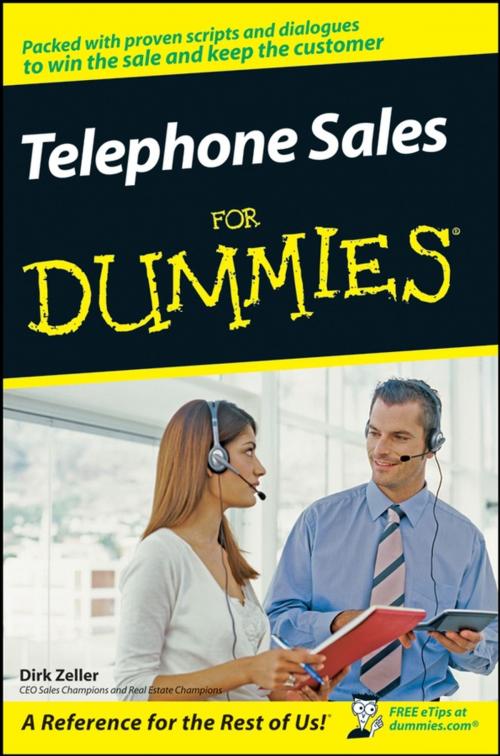 Cover of the book Telephone Sales For Dummies by Dirk Zeller, Wiley