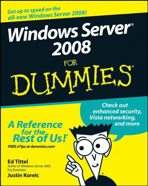 Cover of the book Windows Server 2008 For Dummies by Ed Tittel, Justin Korelc, Wiley