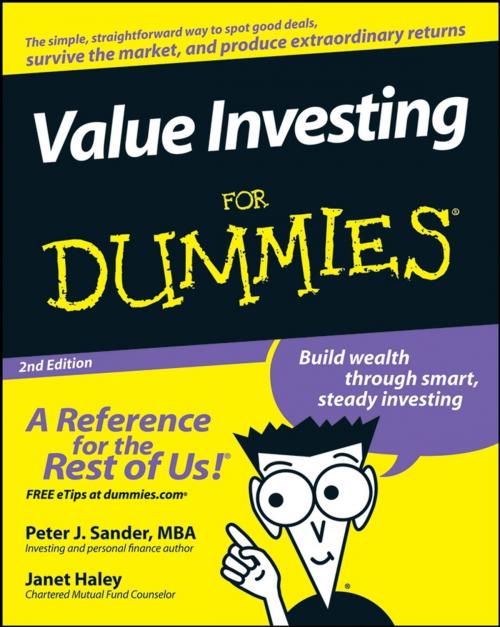 Cover of the book Value Investing For Dummies by Peter J. Sander, Janet Haley, Wiley