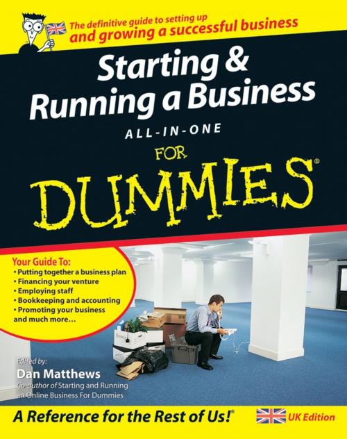 Cover of the book Starting and Running a Business All-in-One For Dummies by Liz Barclay, Colin Barrow, Paul Barrow, Gregory Brooks, Ben Carter, Frank Catalano, Peter Economy, Lita Epstein, Alexander Hiam, Greg Holden, Tony Levene, Bob Nelson, Steven D. Peterson, Richard Pettinger, Bud E. Smith, Craig Smith, Paul Tiffany, John A. Tracy, Wiley