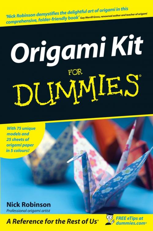 Cover of the book Origami Kit For Dummies by Nick Robinson, Wiley