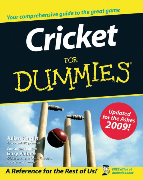 Cover of the book Cricket For Dummies by Julian Knight, Gary Palmer, Wiley