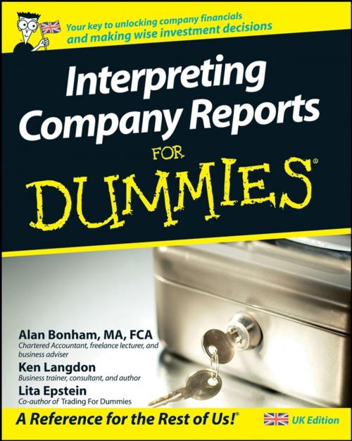 Cover of the book Interpreting Company Reports For Dummies by Ken Langdon, Alan Bonham, Lita Epstein, Wiley