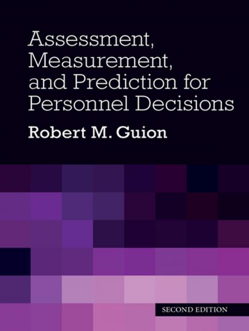 Cover of the book Assessment, Measurement, and Prediction for Personnel Decisions by Robert M. Guion, Taylor and Francis