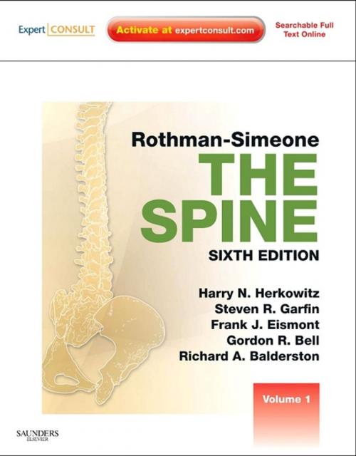Cover of the book Rothman-Simeone The Spine E-Book by Harry N. Herkowitz, MD, Steven R. Garfin, MD, Frank J. Eismont, MD, Gordon R. Bell, MD, Richard A. Balderston, MD, Elsevier Health Sciences
